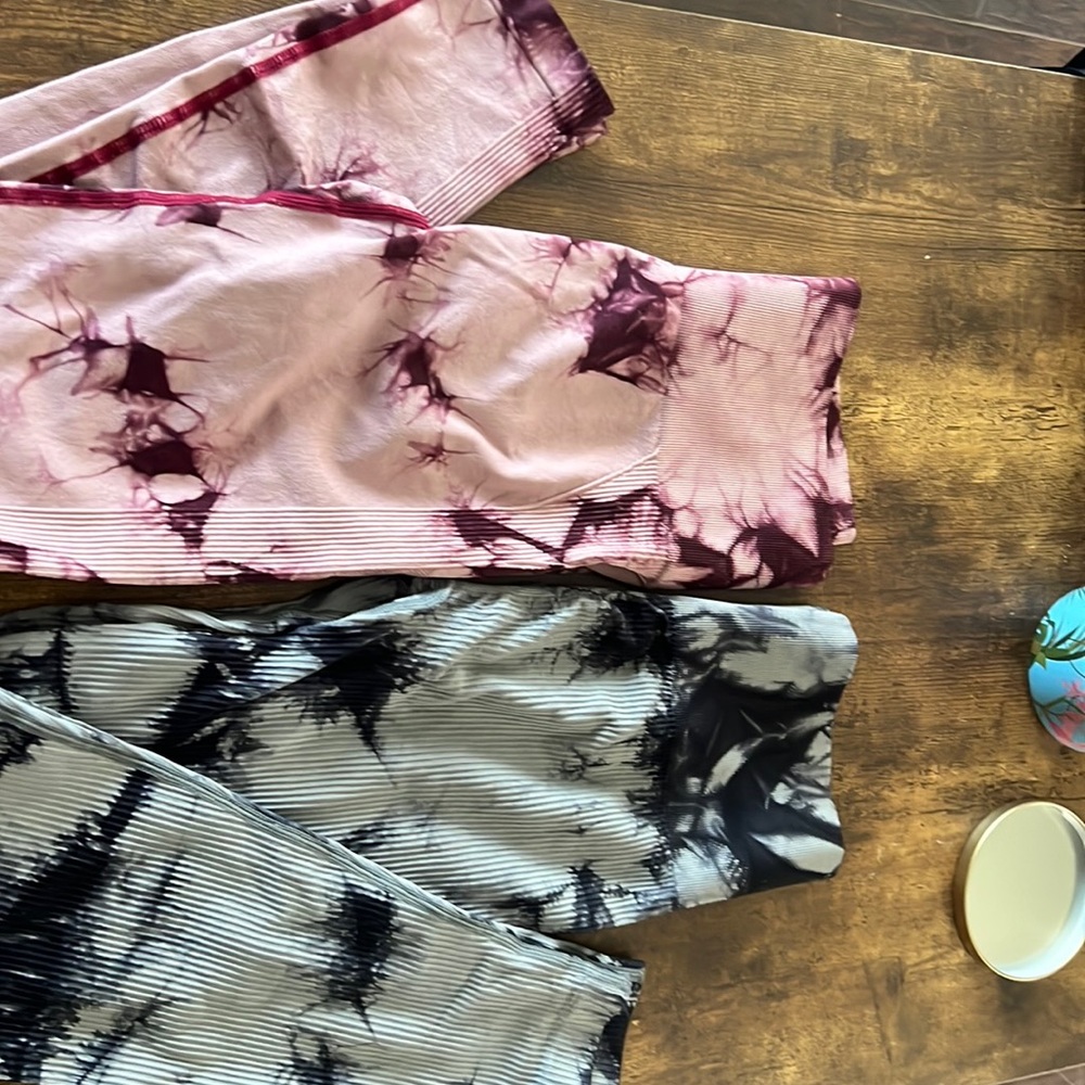 Set of Amazon brand workout pants.